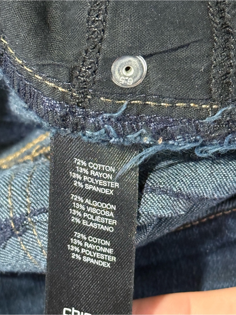 Chico’s SO LIFTING Girlfriend Jeans Dark Blue Wash Size 3 / 16 SO SLIMMING - Picture 8 of 9